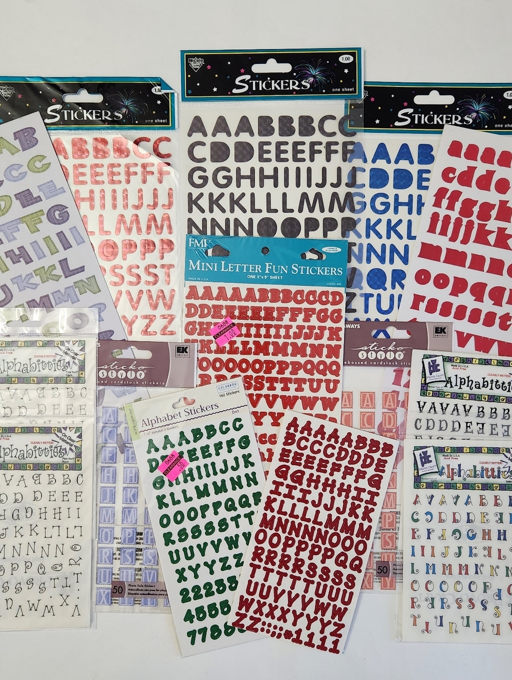 NWT Alphabet Scrapbook Sticker Lot
